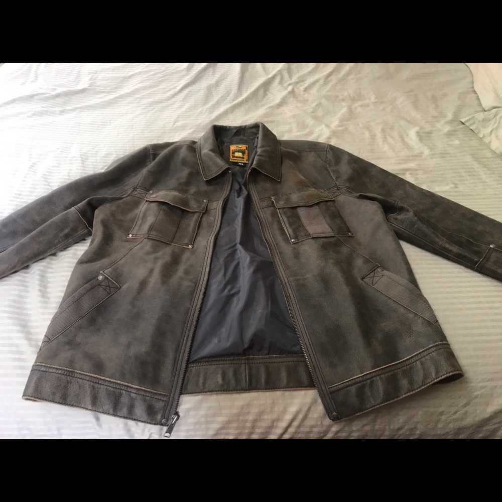 Oakley Distressed Leather Jacket